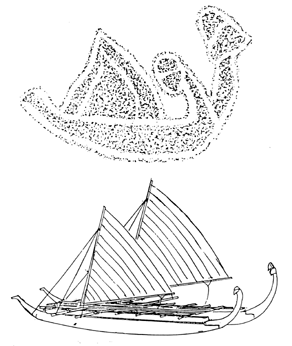 The Easter Island canoe petroglyph found at Orongo and Herb's 
